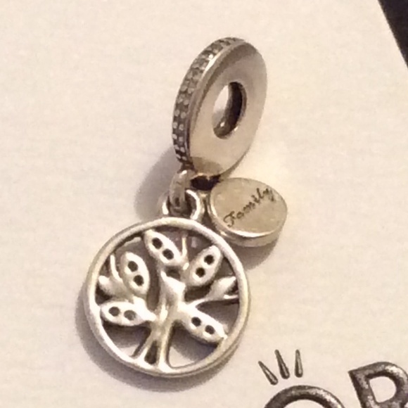 Pandora Family Tree charm two tone 14K gold and silver - Picture 4 of 5